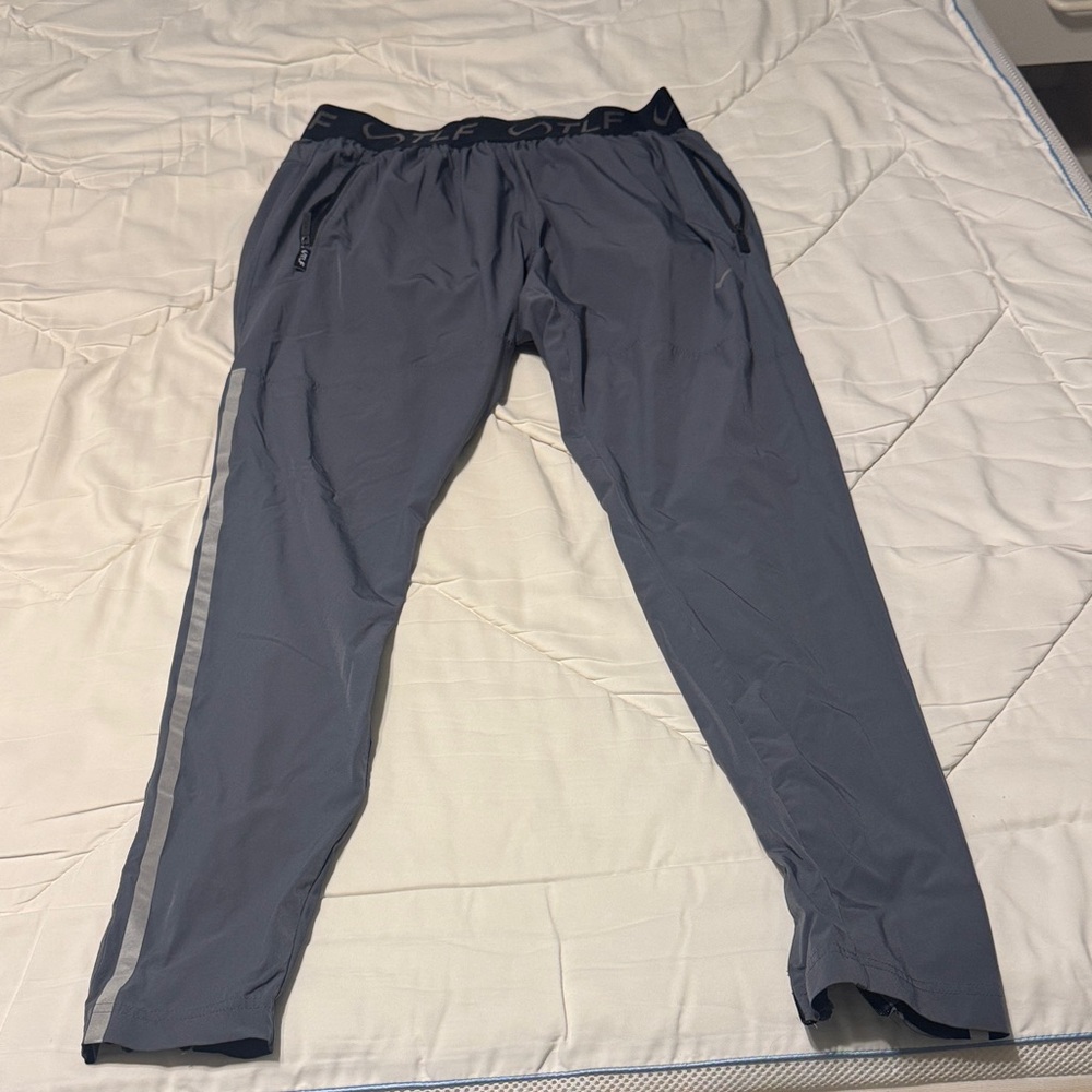 Men's Gray Joggers with Elastic Waistband